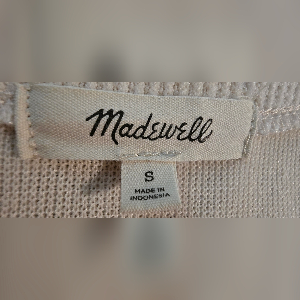 Madewell Ottoman Ribbed Vneck Cardigan Size Small - Picture 2 of 7